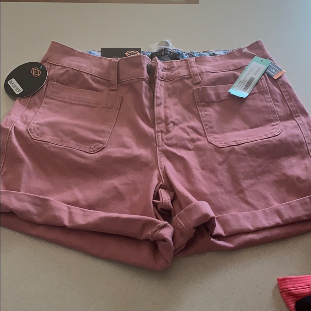 Women’s pink shorts.